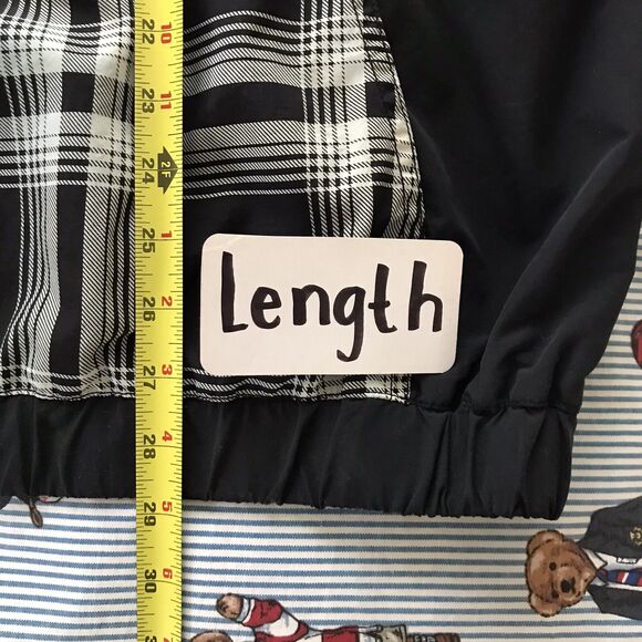 PacSun Blue Black Plaid Windbreaker Pullover Jacket Lightweight Long Sleeve L - Picture 7 of 8